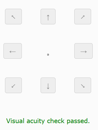 Visual Acuity Test Example